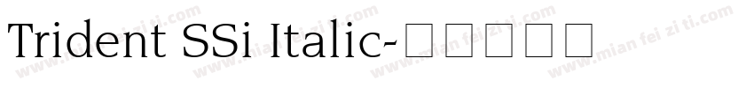 Trident SSi Italic字体转换